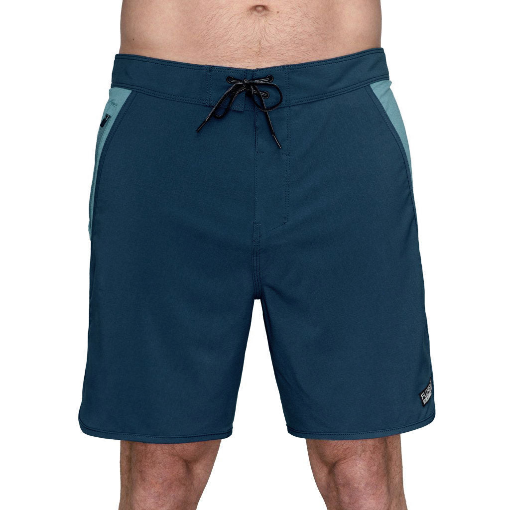 Color:Navy-Florence Block Boardshort