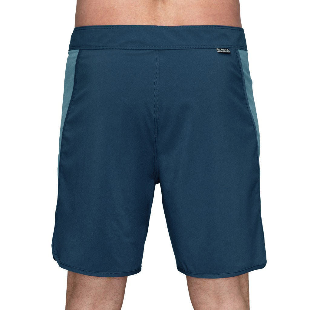 Color:Navy-Florence Block Boardshort