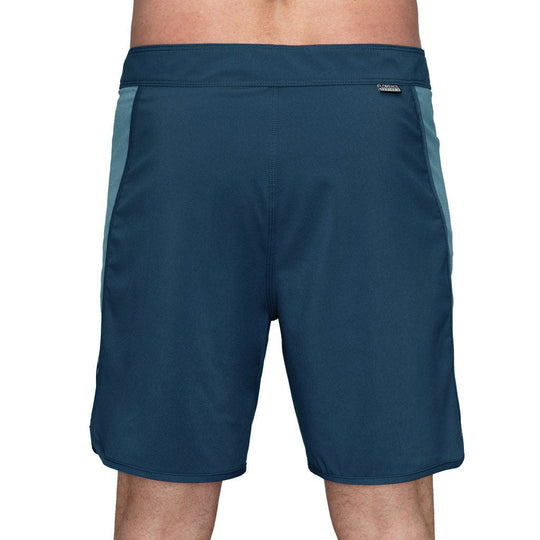 Color:Navy-Florence Block Boardshort