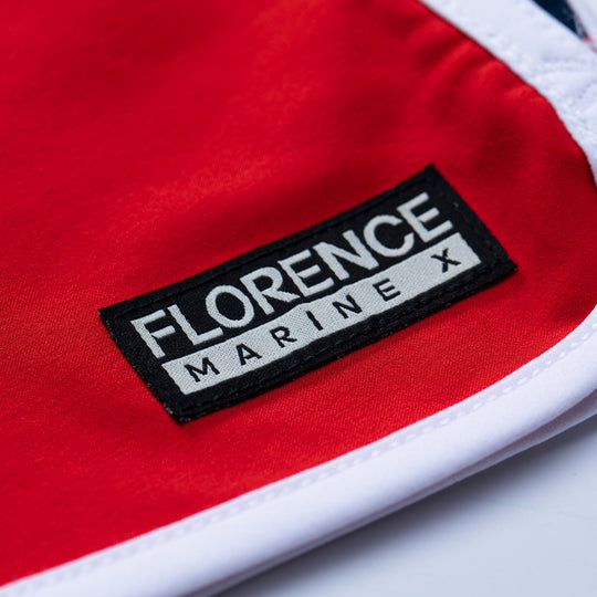 Color:Racing Red-Florence Block Boardshort