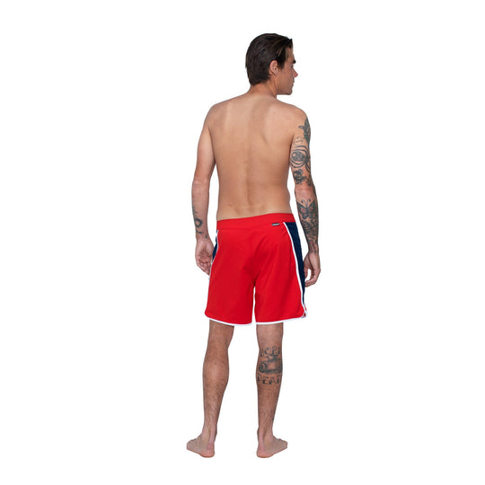 Color:Racing Red-Florence Block Boardshort
