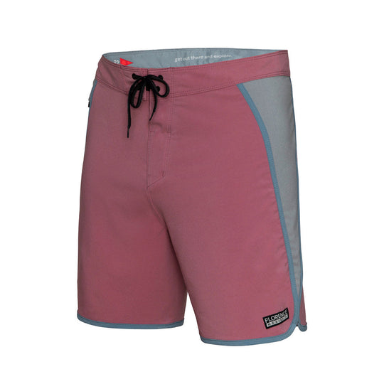 Color:Rose-Florence Block Boardshort