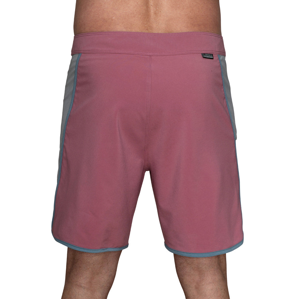 Color:Rose-Florence Block Boardshort