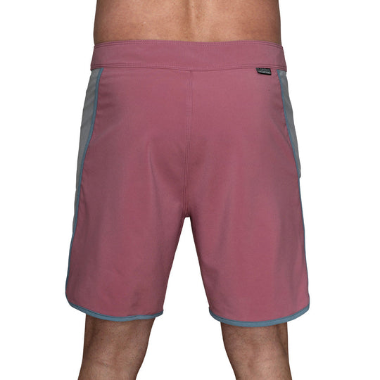 Color:Rose-Florence Block Boardshort