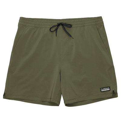 Color:Burnt Olive-Florence Elastic Shorts