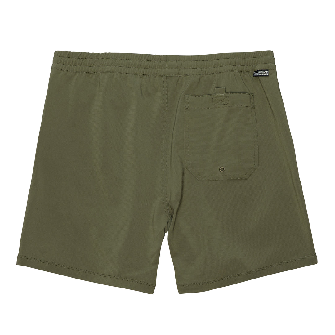Color:Burnt Olive-Florence Elastic Shorts 