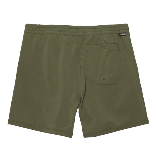 Color:Burnt Olive-Florence Elastic Shorts 