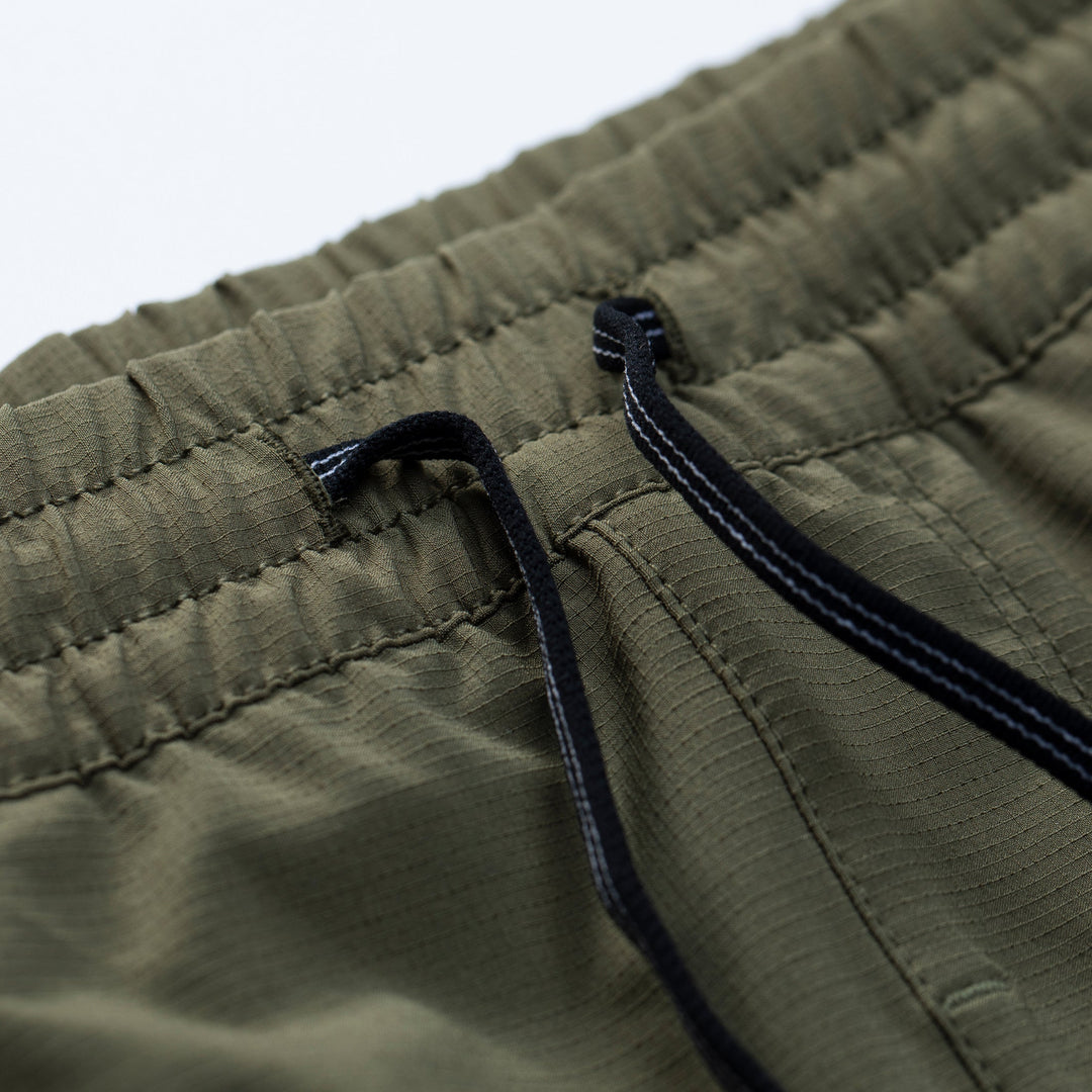 Color:Burnt Olive-Florence Elastic Shorts -alt