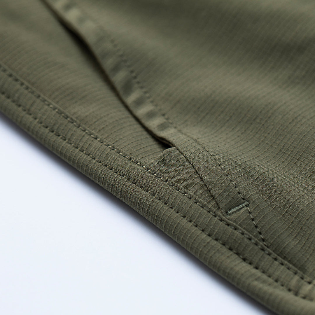 Color:Burnt Olive-Florence Elastic Shorts