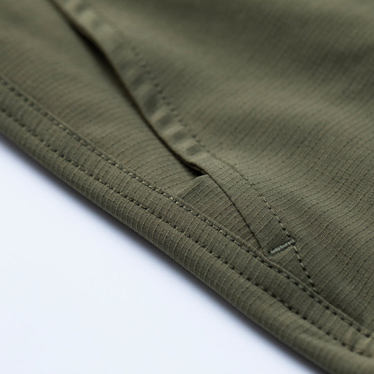 Color:Burnt Olive-Florence Elastic Shorts