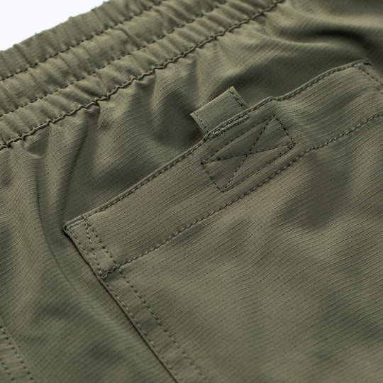 Color:Burnt Olive-Florence Elastic Shorts
