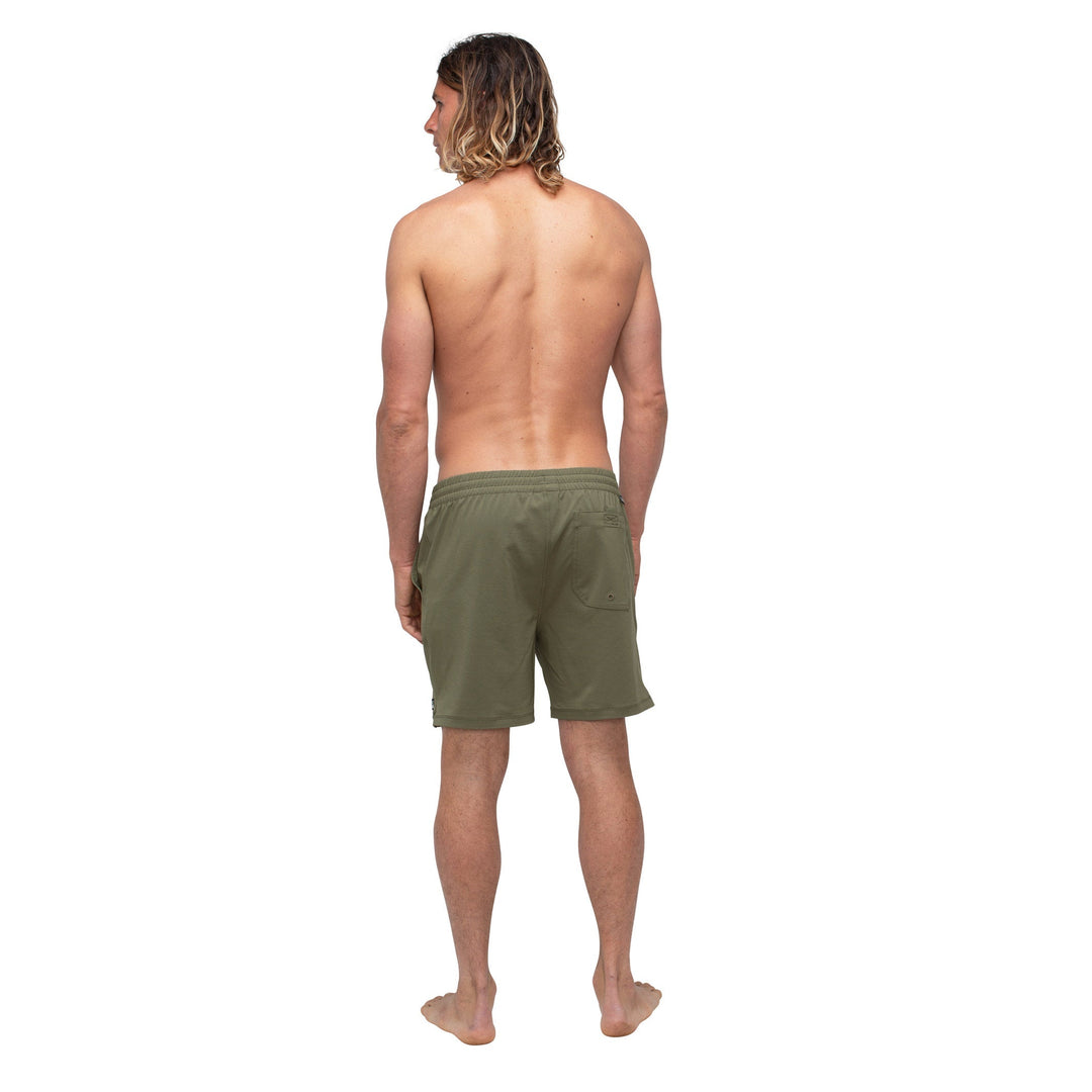 Color:Burnt Olive-Florence Elastic Shorts