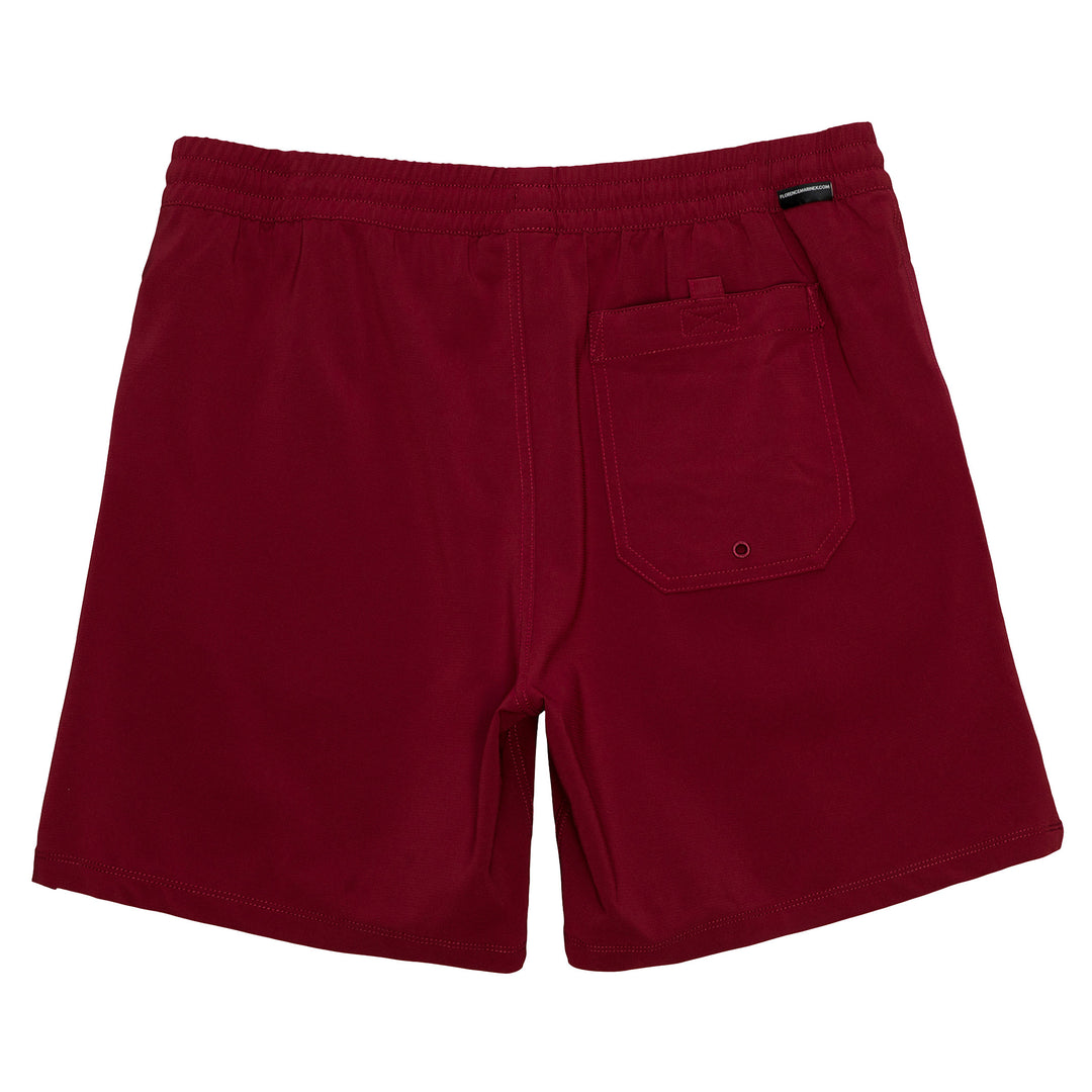 Color:Maroon-Florence Elastic Shorts