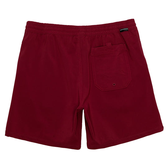 Color:Maroon-Florence Elastic Shorts