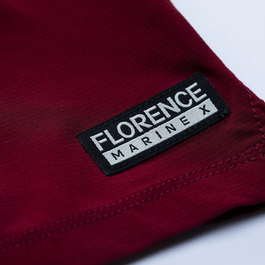 Color:Maroon-Florence Elastic Shorts