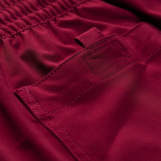 Color:Maroon-Florence Elastic Shorts