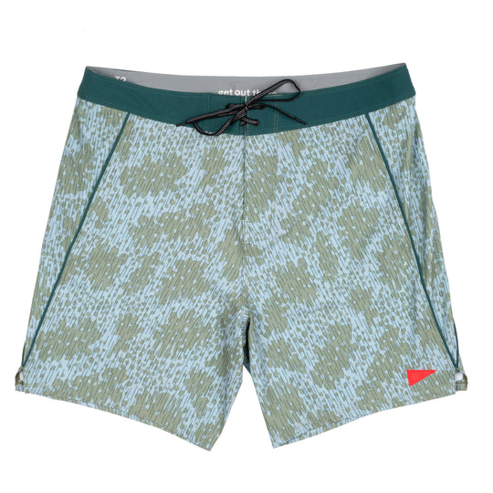 Color:Sage-Florence Rain Camo Boardshort