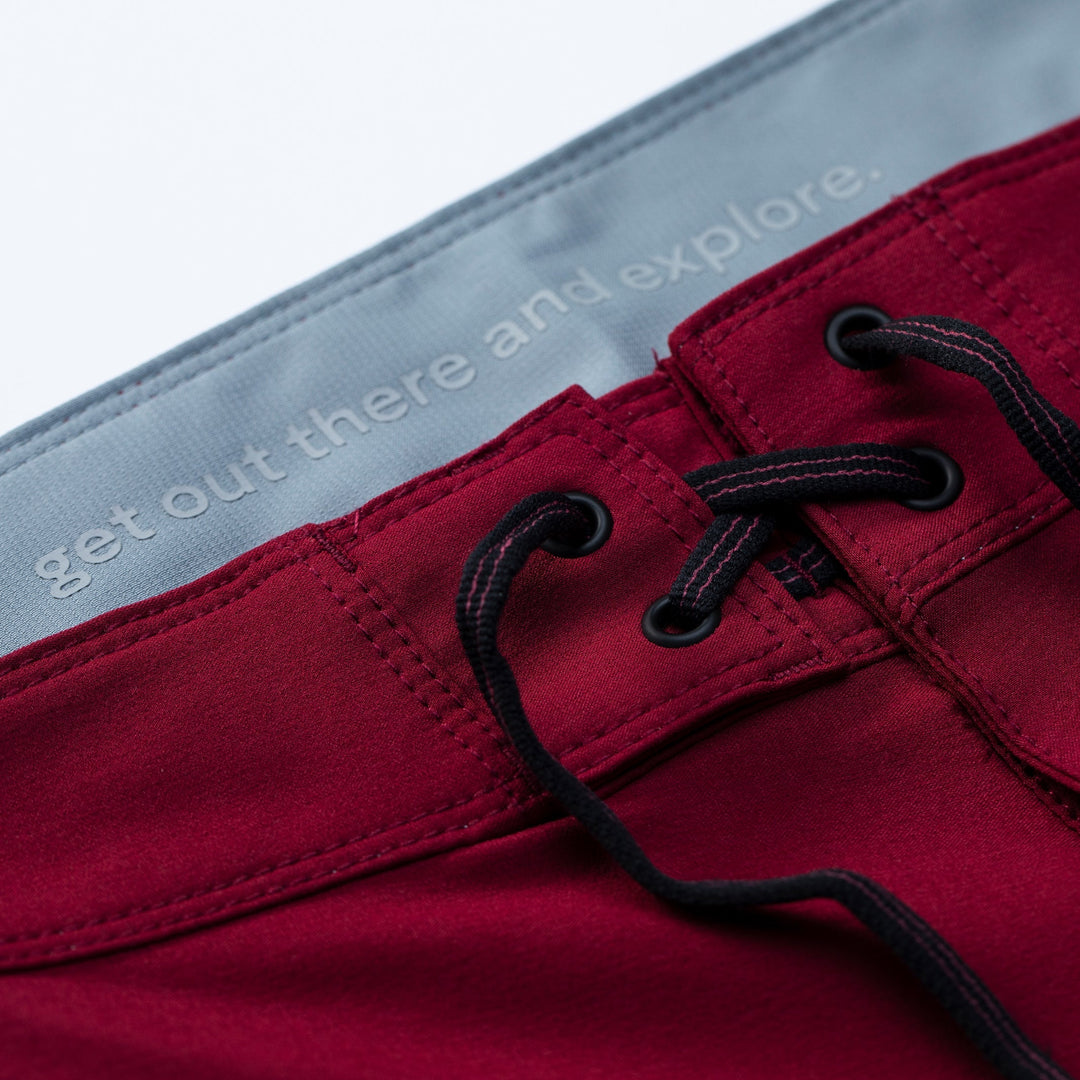 Color:Maroon-Florence Marine X Outline Boardshort