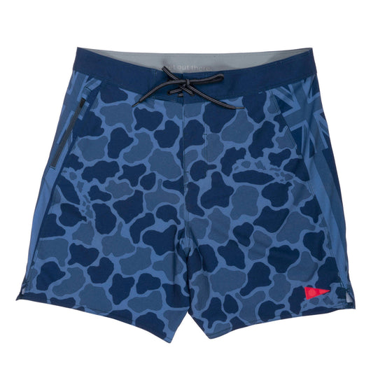 Color:Dark Navy-F1 Pro Hawaii Camo Boardshort