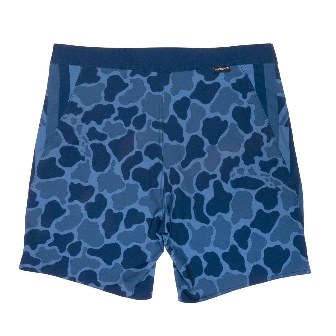 Color:Dark Navy-F1 Pro Hawaii Camo Boardshort