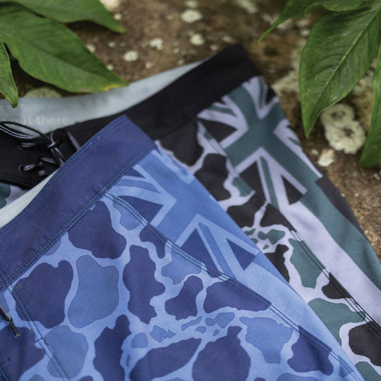 Color:Dark Navy-F1 Pro Hawaii Camo Boardshort
