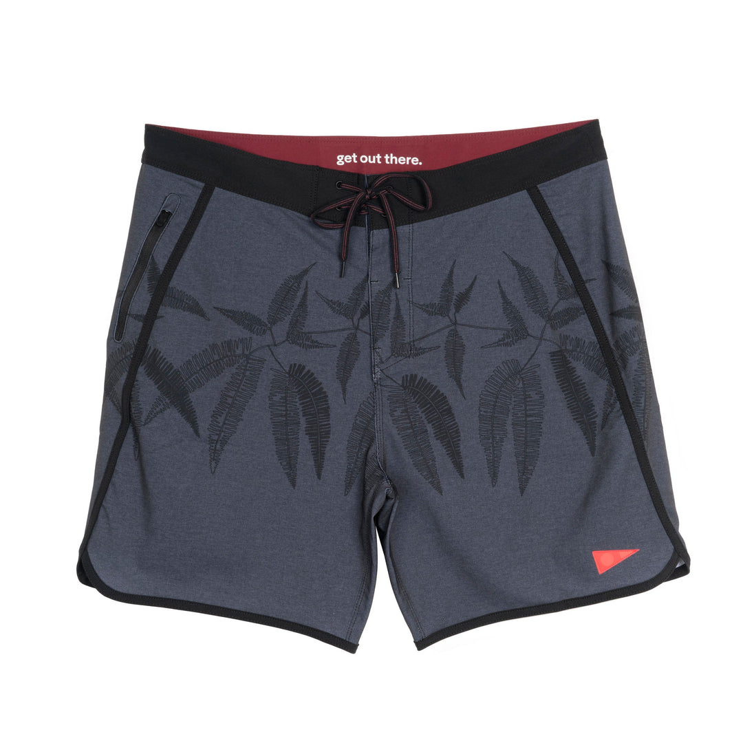 Color:Charcoal-Uluhe Fractal Boardshort