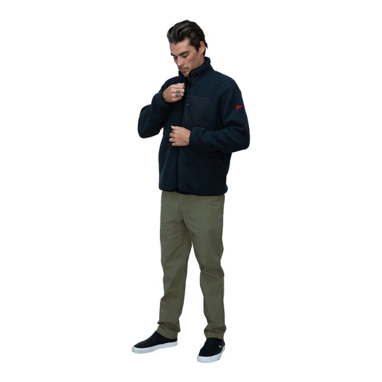 Color:Black-Florence High Pile Utility Fleece Jacket