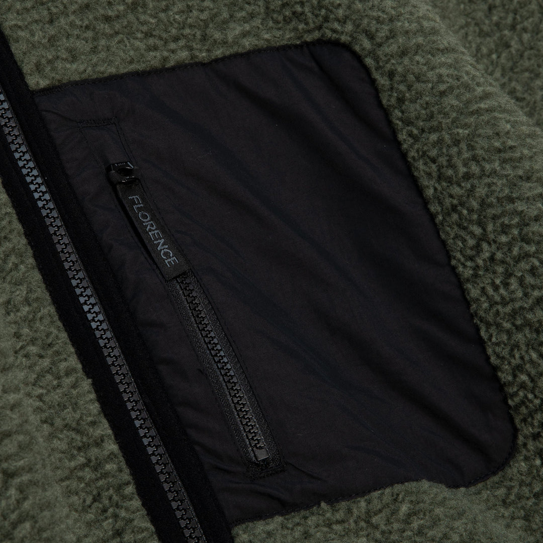 Color:Thyme-Florence High Pile Utility Fleece Jacket