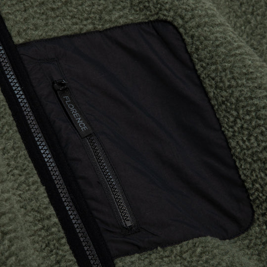 Color:Thyme-Florence High Pile Utility Fleece Jacket