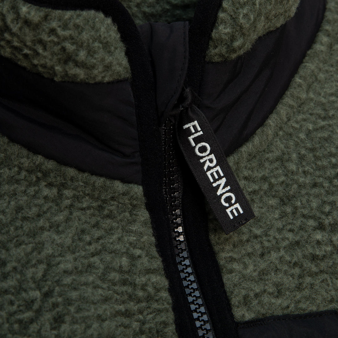 Color:Thyme-Florence High Pile Utility Fleece Jacket