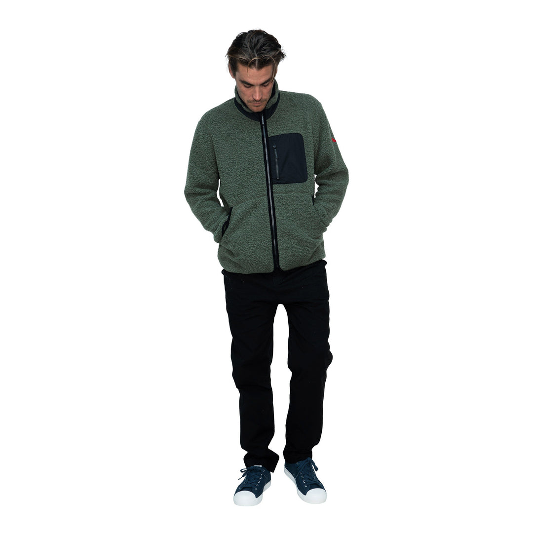 Color:Thyme-Florence High Pile Utility Fleece Jacket