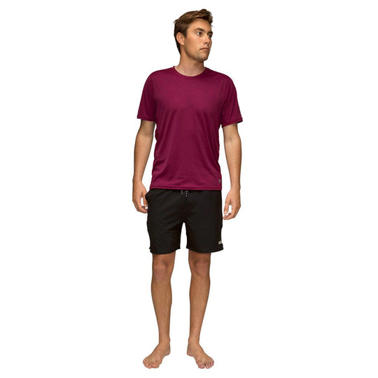 Color:Maroon-Florence Short Sleeve UPF Shirt -alt