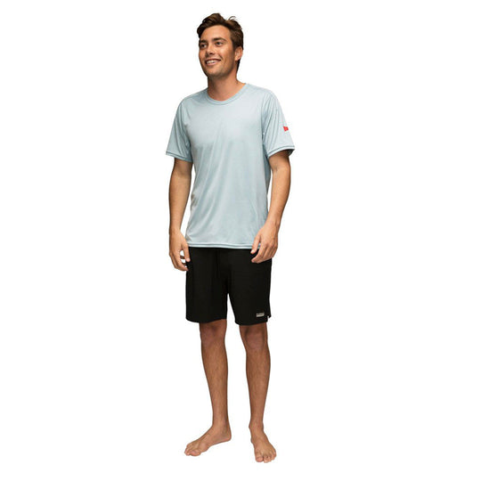 Color:Steel Blue-Florence Short Sleeve Trainer Shirt -alt