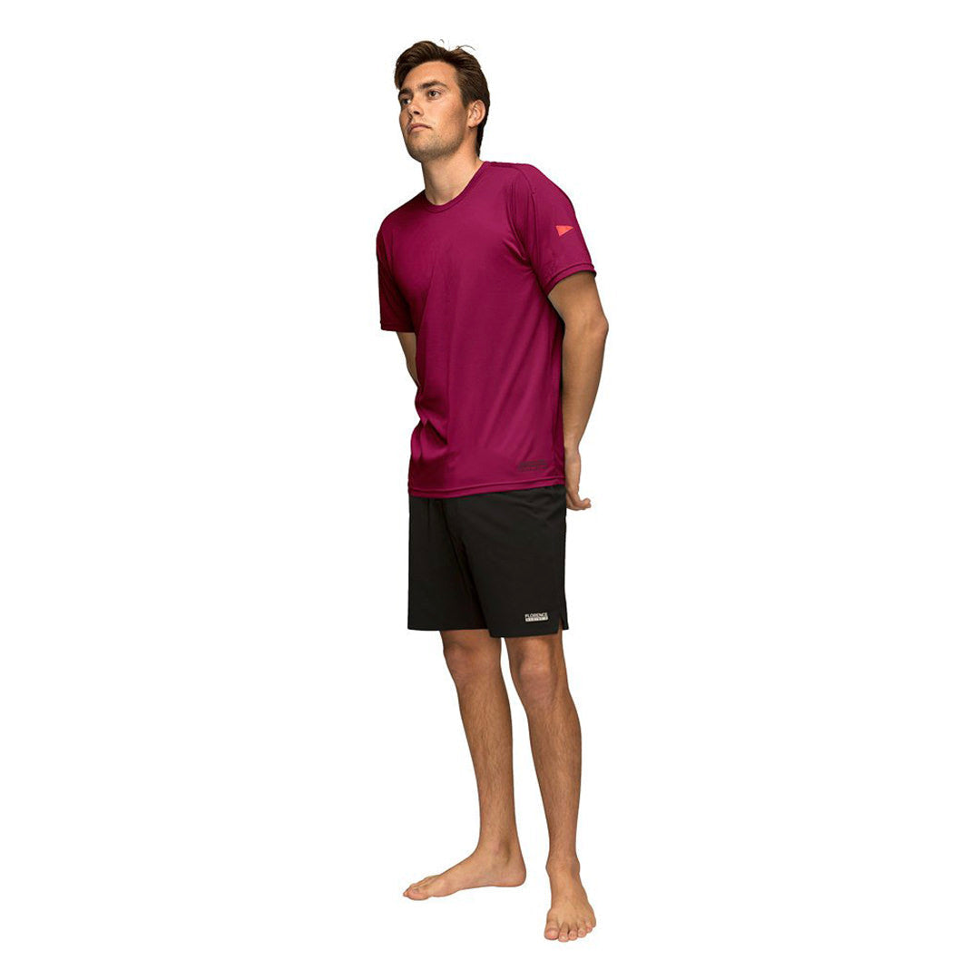 Color:Maroon-Florence Short Sleeve Trainer Shirt