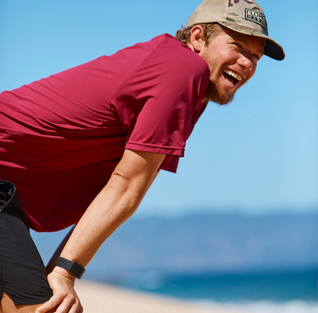 Color:Maroon-Florence Short Sleeve Trainer Shirt -alt