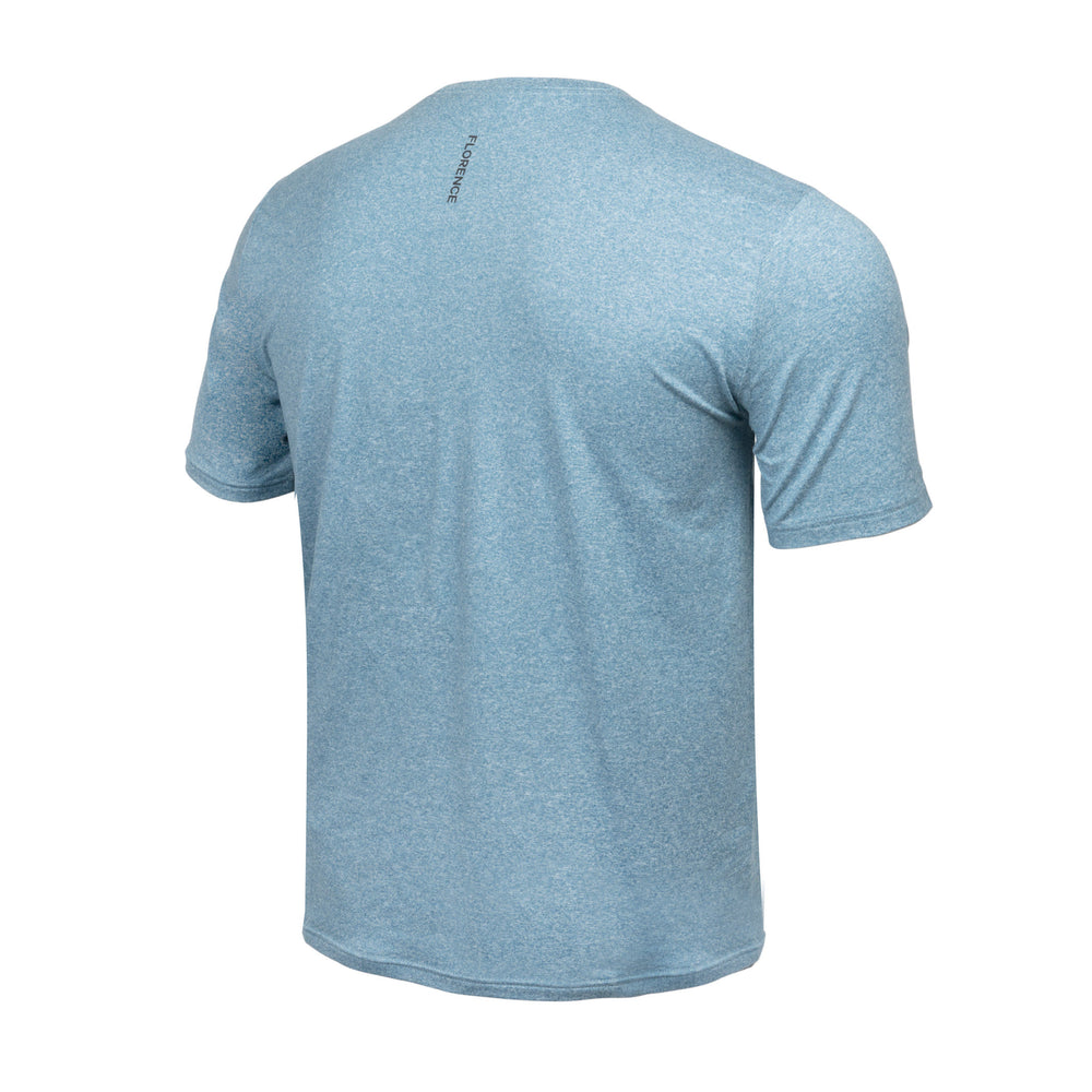 Color:Heather Steel Blue-Florence Short Sleeve Active T shirt -alt