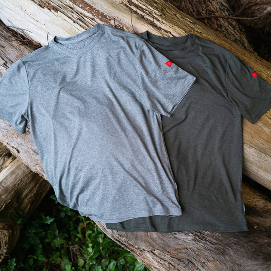 Color:Heather Charcoal-Florence Short Sleeve Active T shirt -alt