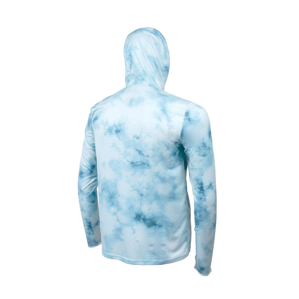 Color:Light Blue-Florence Sun Pro Stratus Long Sleeve Hooded Utility Shirt -alt