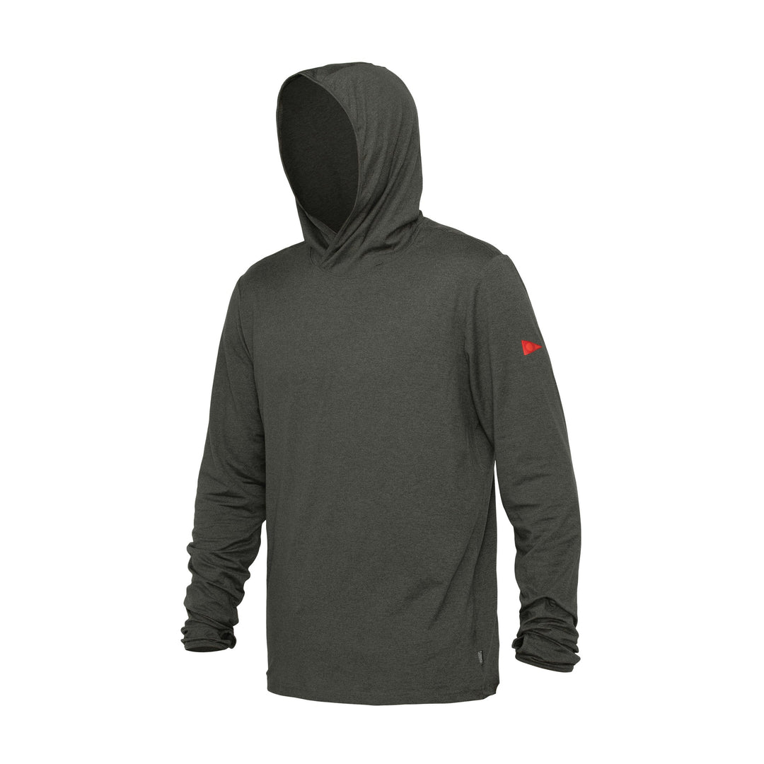 Color:Heather Thyme-Florence Long Sleeve Hooded Active T Shirt