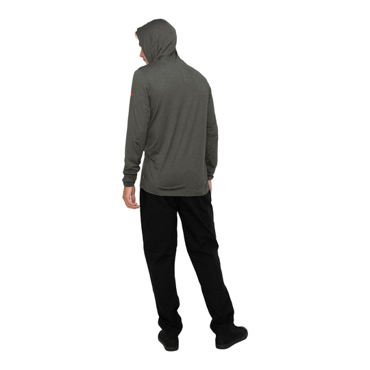 Color:Heather Thyme-Florence Long Sleeve Hooded Active T Shirt