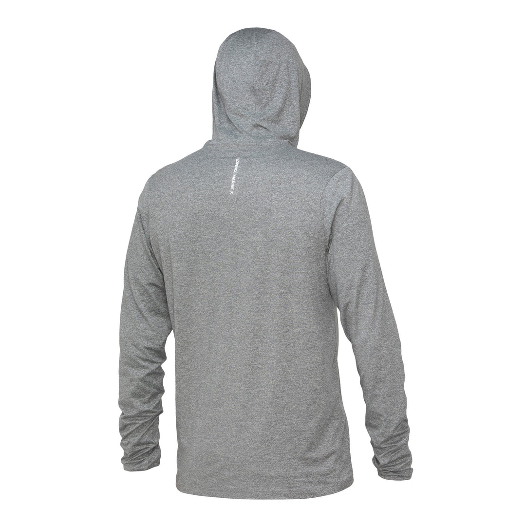 Color:Light Heather Grey-Florence Long Sleeve Hooded Active T Shirt