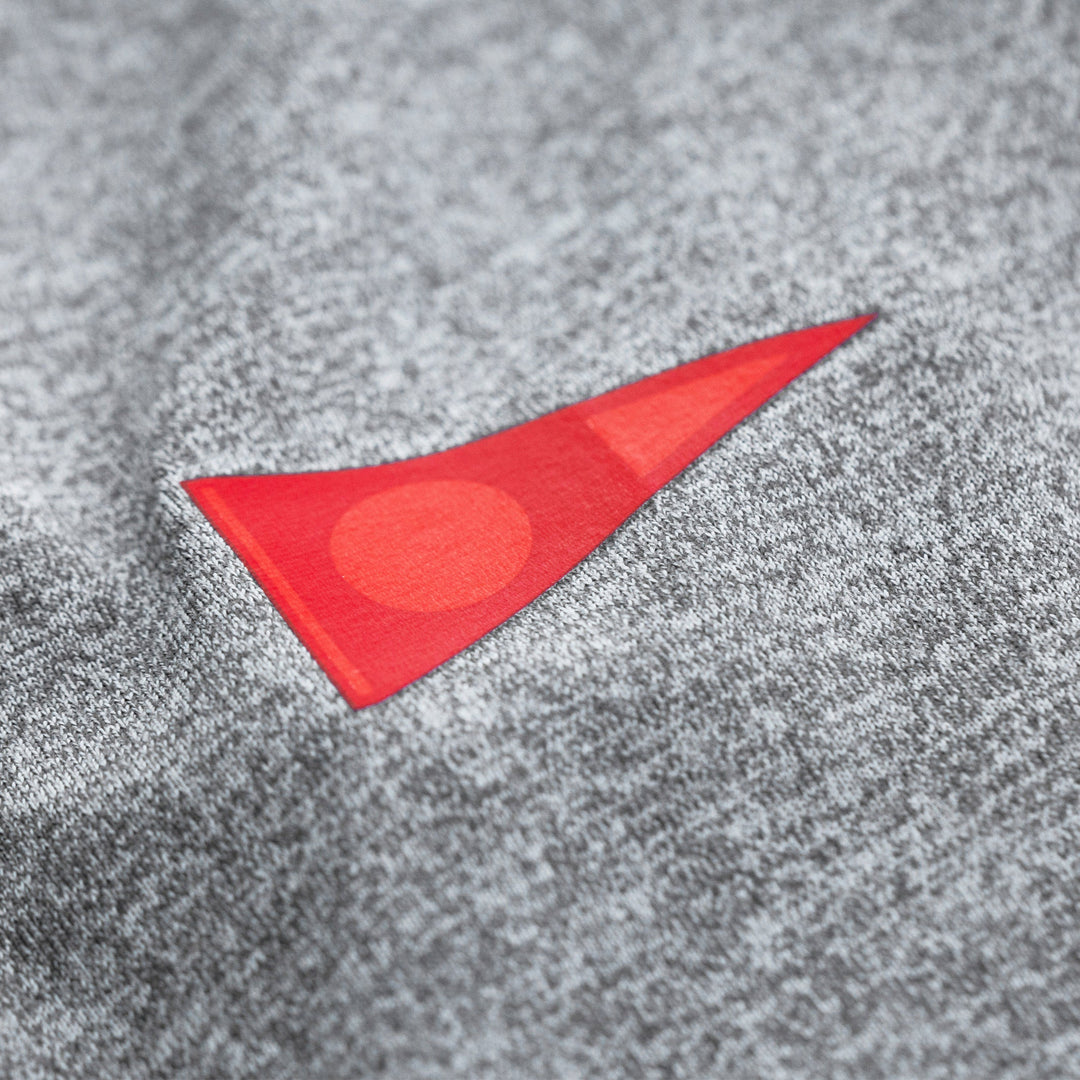 Color:Light Heather Grey-Florence Long Sleeve Hooded Active T Shirt -alt