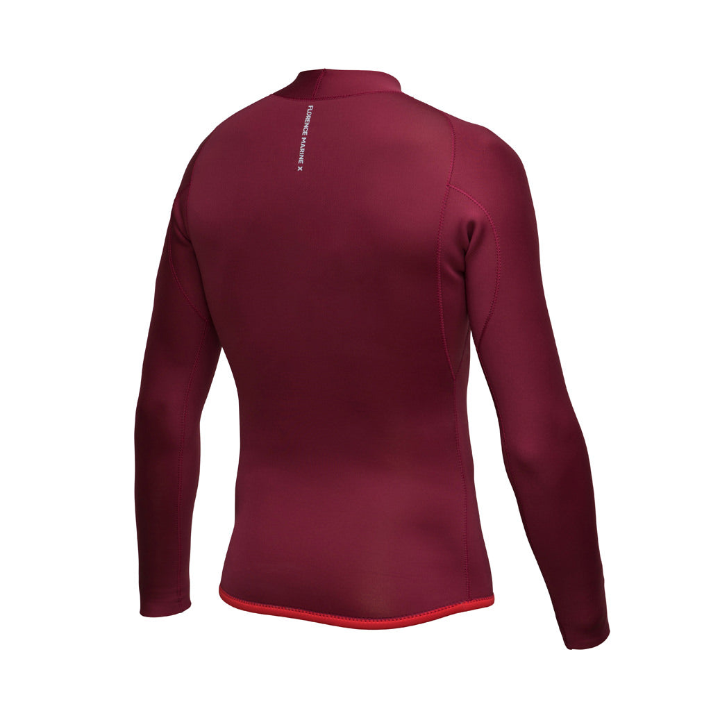 Color:Maroon-Florence 1.5mm Wetsuit Jacket