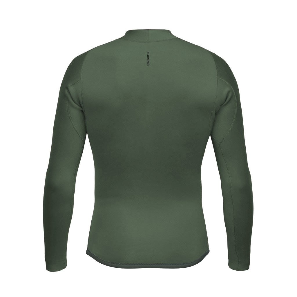 Color:Burnt Olive-1.5MM FlatLock Wetsuit Jacket
