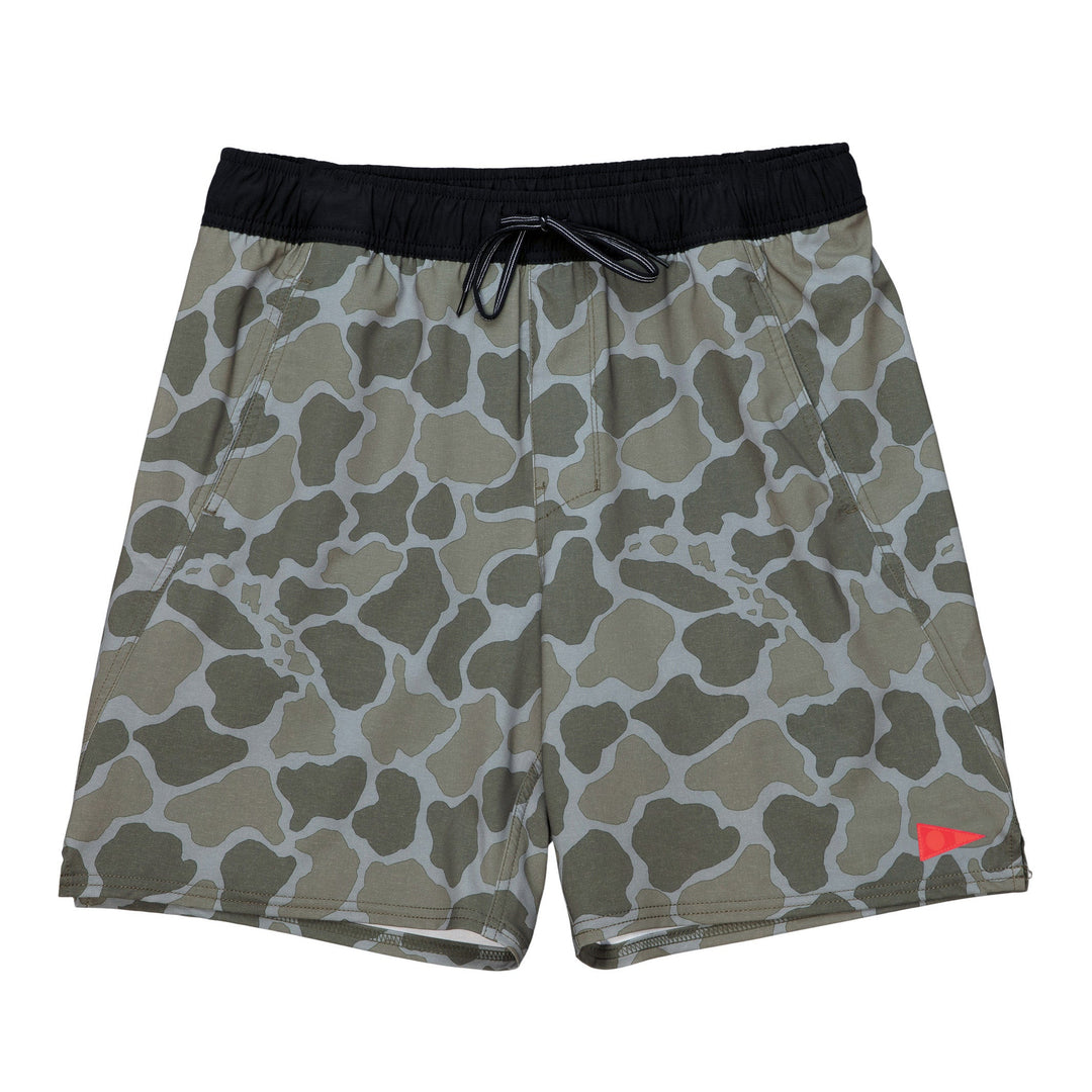 Color:Burnt Olive-F1 All-Purpose Printed Burgee Short