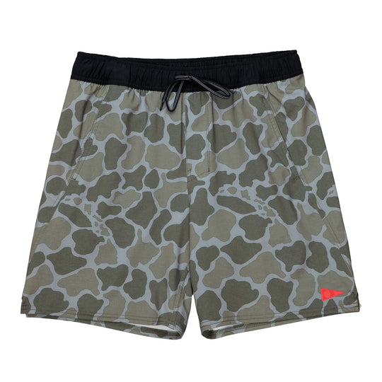 Color:Burnt Olive-F1 All-Purpose Printed Burgee Short
